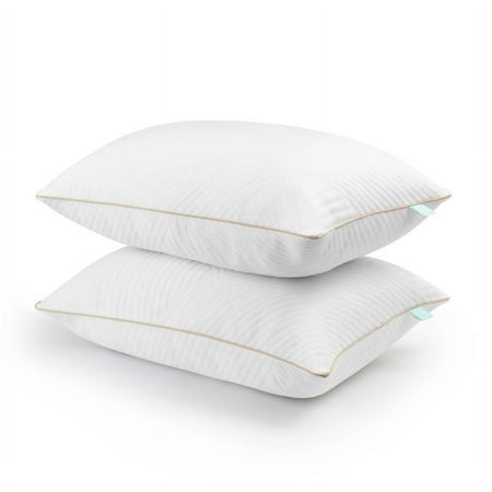 Martha Stewart Natural Essence Bed Pillow 2 Pack, Standard/Queen Memory Foam