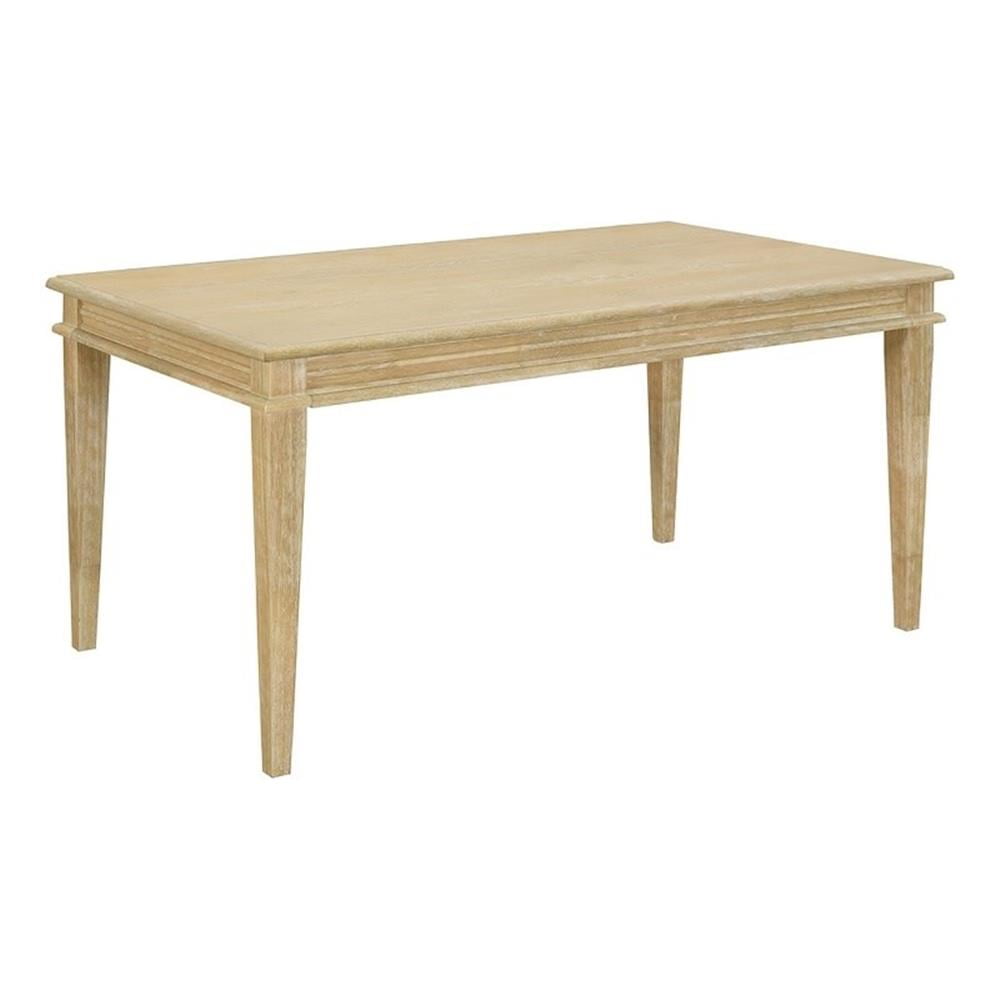 Natural Reclaimed Wood Farmhouse Dining Table with Tapered Legs