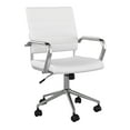 thumbnail image 1 of Martha Stewart Piper Upholstered Office Chair in White/Polished Nickel, 1 of 15
