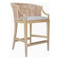 thumbnail image 1 of Martha Stewart Playa 25" Transitional Solid Wood/Rattan Counter Stool in Natural, 1 of 9