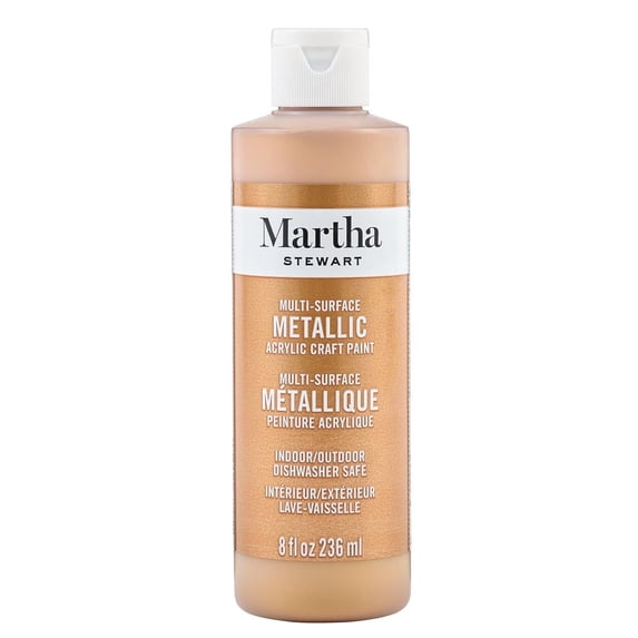 Martha Stewart Premium Metallic Finish Craft Paint, Brushed Bronze, 8 fl oz