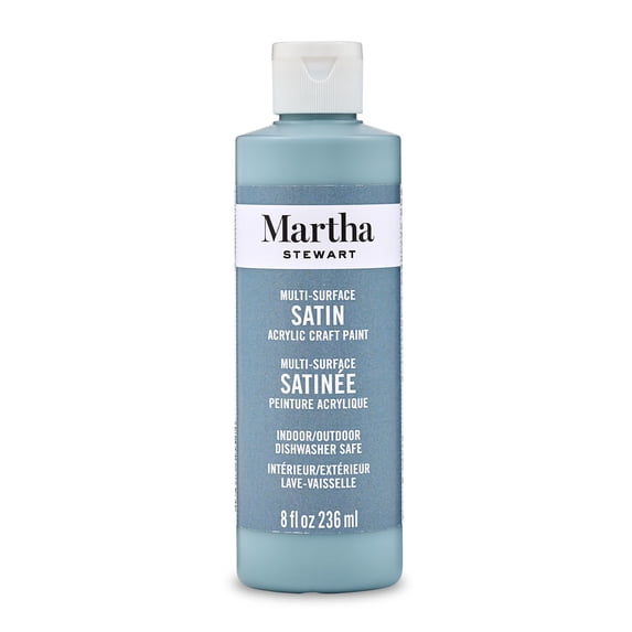 Martha Stewart Premium Satin Finish Craft Paint, Slate Gray, 8 fl oz