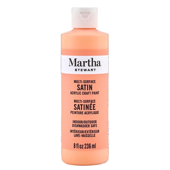 Martha Stewart Premium Satin Finish Craft Paint, Wild Salmon, 8 fl oz