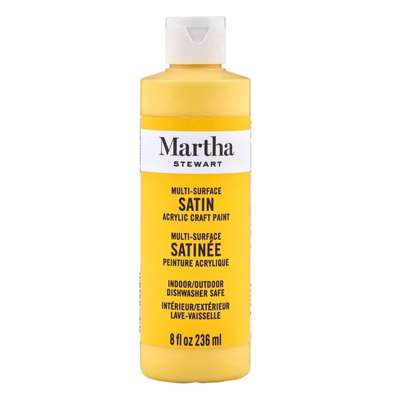 Martha Stewart Premium Satin Finish Craft Paint, Yellow Jacket, 8 fl oz