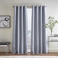 thumbnail image 1 of Martha Stewart Rivington Jacquard Curtain Panel Pair, Thermal Blue, Grommet, Room Darkening, Indoor, Adult, Set of 2, 50" x 84", 1 of 6