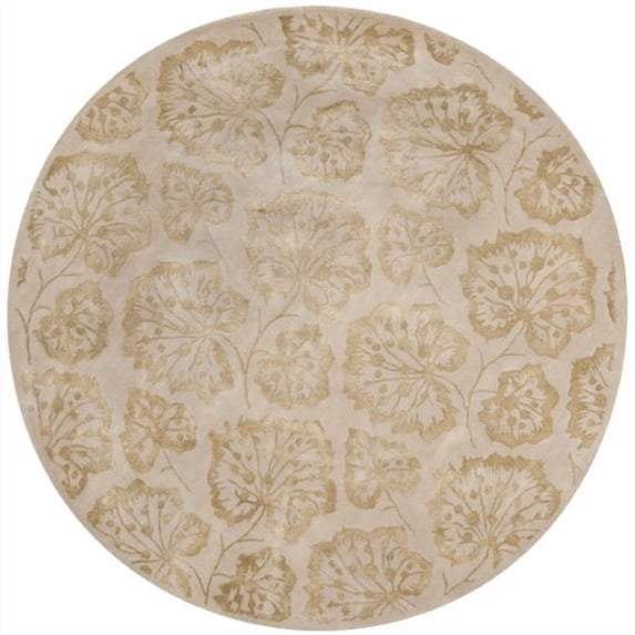 Martha Stewart Rug Collection Round Floral Transitional Area Rug