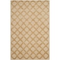thumbnail image 1 of safavieh martha stewart collection msr5368a quatrefoil premium wool and silk curry area rug (5'6" x 8'6"), 1 of 5