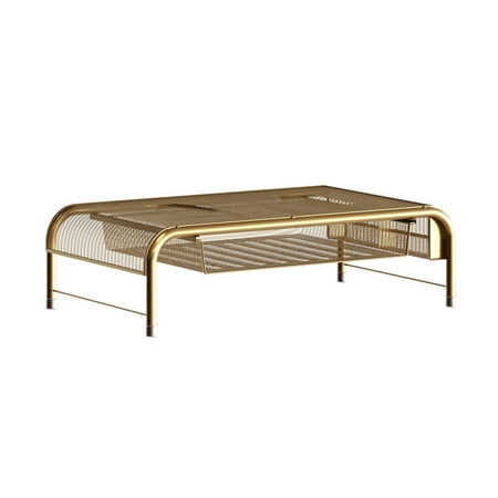 Martha Stewart - Ryder Premium Monitor Stand With Storage - Gold