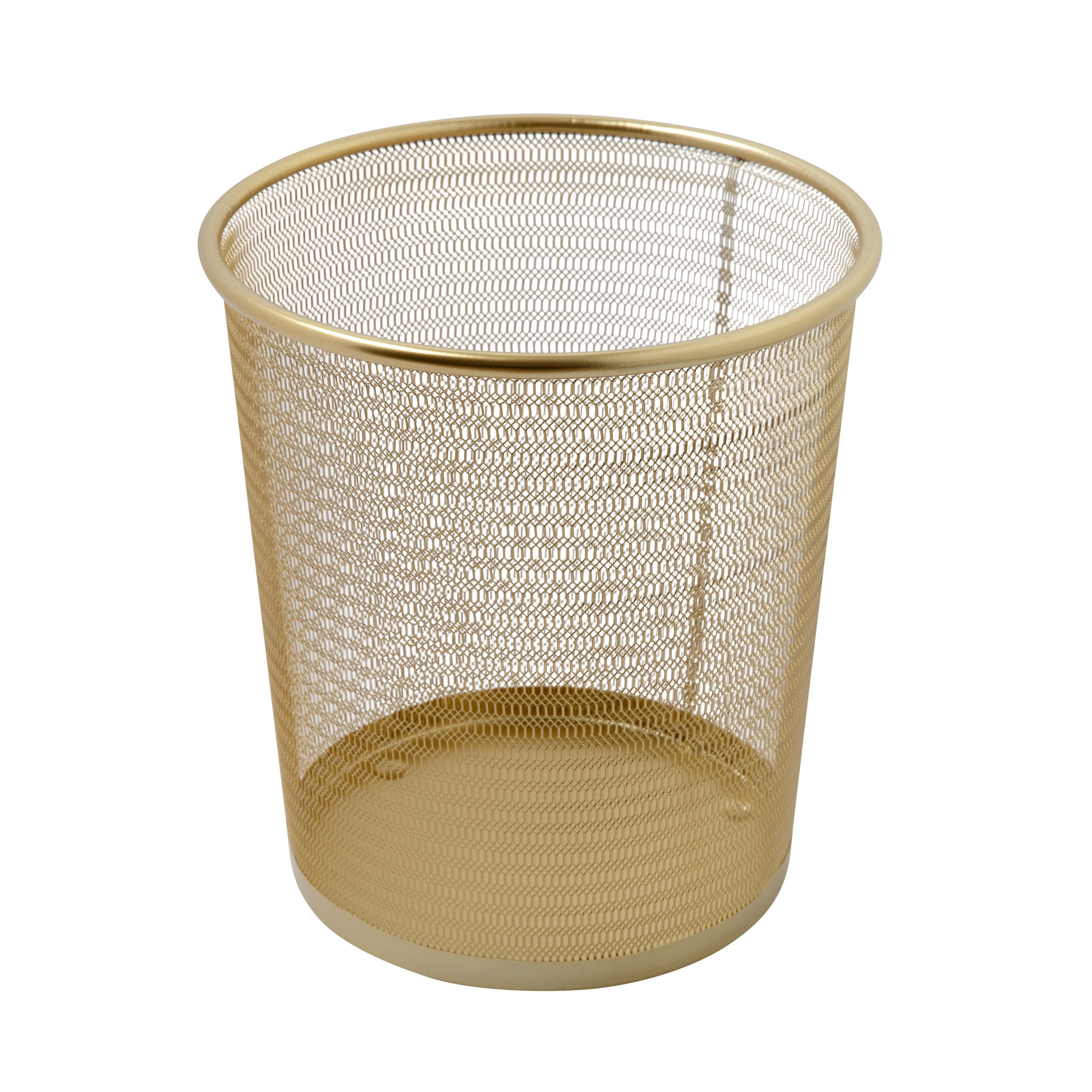 Gold wastebasket deals