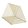thumbnail image 1 of Martha Stewart Ryder Gold Metal 9 Slot Triangle Magazine File Holder, Desktop Organizer Sorter, 1 of 10