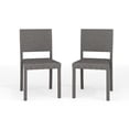 thumbnail image 1 of Martha Stewart Set of 2 Indoor-Outdoor Stackable Patio Dining Chairs in Gray Rattan Wicker, 1 of 11