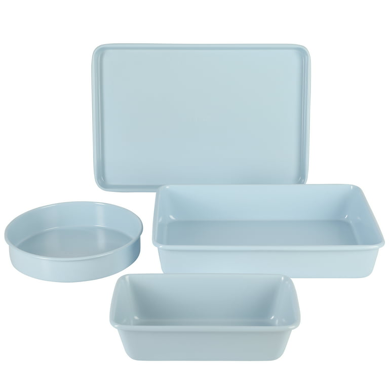 Martha Stewart 2-Piece White Stoneware Square and Rectangle Baker Bakeware Set