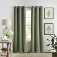 thumbnail image 1 of Martha Stewart Sutter Room Darkening Curtain Panel Pair, Lined, Olive, Grommet, Indoor, Adult, 2 Piece Set, 37" x 95", 1 of 6