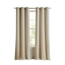 Martha Stewart Sutter Room Darkening Curtain Panel Pair, Lined, Sand, Grommet, 100% Polyester, 37"W x 84"L, Adult