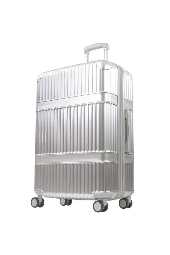 The Bedford 30 Inch Rolling Luggage, Hardshell Suitcase with Spinner Wheels, Silver