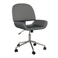 thumbnail image 1 of Martha Stewart Tyla Upholstered Office Chair in Gray/Polished Nickel, 1 of 15