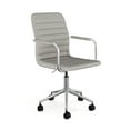 thumbnail image 1 of Martha Stewart Upholstered Office Chair in Gray/Polished Nickel, 1 of 12