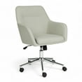 thumbnail image 1 of Martha Stewart Upholstered Office Chair in Light Gray/Polished Nickel, 1 of 12