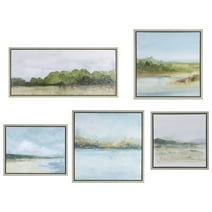 Martha Stewart Vista Framed Embellished Canvas Gallery 5 Piece Set