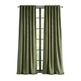 thumbnail image 1 of Martha Stewart Wave Embossed Velvet Curtain Panel Pair, Olive, Pole Top/Back Tab, 100% Polyester, 37"W x 95"L, Adult, 1 of 5