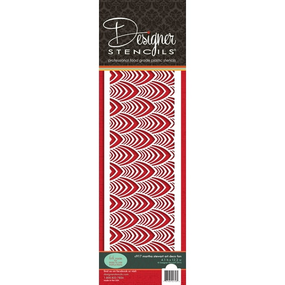 Martha Stewart Wedding Art Deco Cake Stencil Side by Designer Stencils