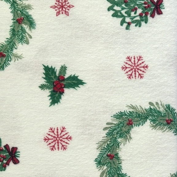 Martha Stewart Winter Woderland Flannel Sheet Set, Christmas Full Bed Sheets