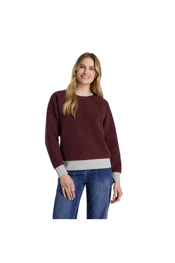 Women’s Essential Sweatshirt – Soft Fleece Pullover Crewneck Top for Everyday Comfort, Layering & Casual Style