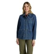MARTHA STEWART Women's Chore Jacket – Lightweight Utility Coat Casual Outerwear, Long Sleeve Work Layers