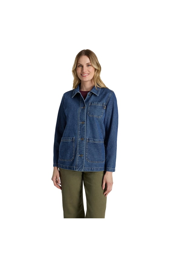 Women's Chore Jacket – Lightweight Utility Coat Casual Outerwear, Long Sleeve Work Layers