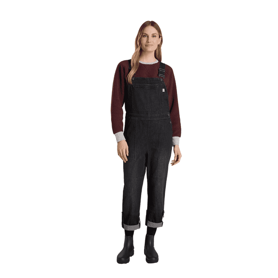 Martha Stewart Convertible Overall, Denim Utility Jumpsuit, Adjustable Cotton Workwear, Stretch Bibs