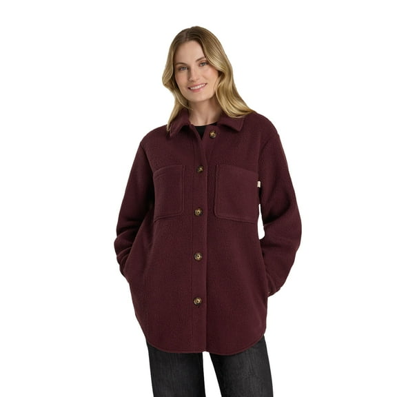 Martha Stewart Women’s Garden Shacket – Cozy Fleece Button-Front Shirt Jacket with Pockets for Layering, Warmth & Everyday Style
