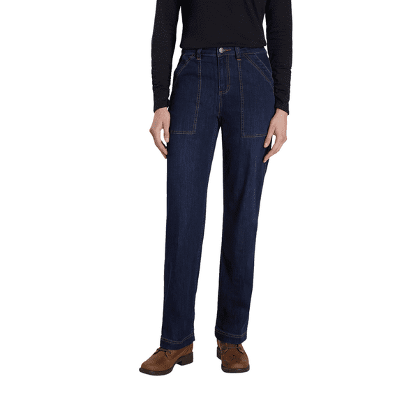 Martha Stewart Women's Garden Straight Leg Pant Stretch Denim