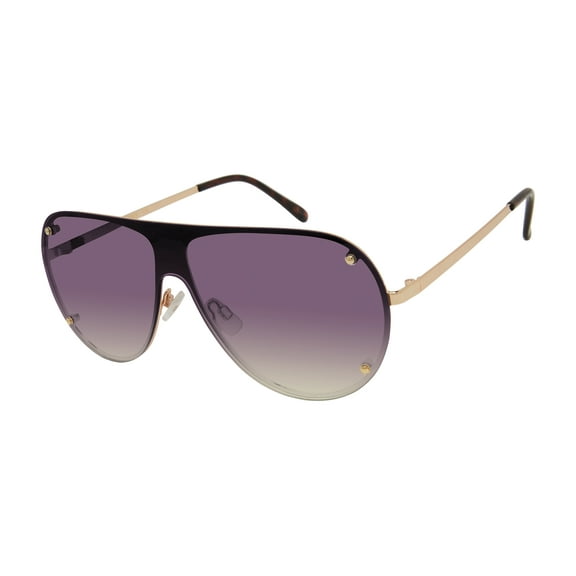 Martha Stewart Women's MS106 Metal UVA and UVB Protective Shield Aviator Fashion Sunglasses, 140mm