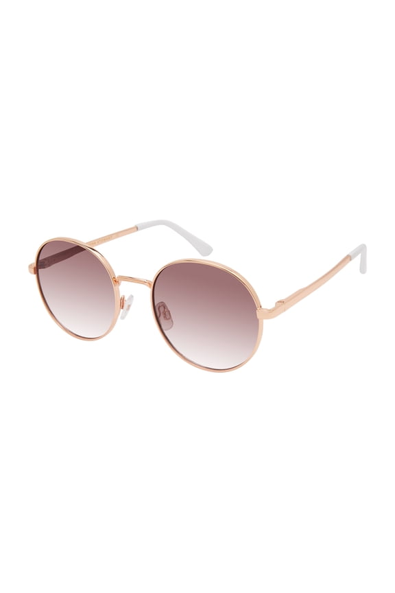 Women's MS141 Vintage Metal UVA and UVB Protective Round Fashion Sunglasses, 50mm
