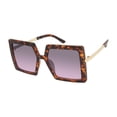 thumbnail image 1 of Martha Stewart Women's MS147 Oversized UVA and UVB Protective Square Fashion Sunglasses, 54mm, 1 of 6