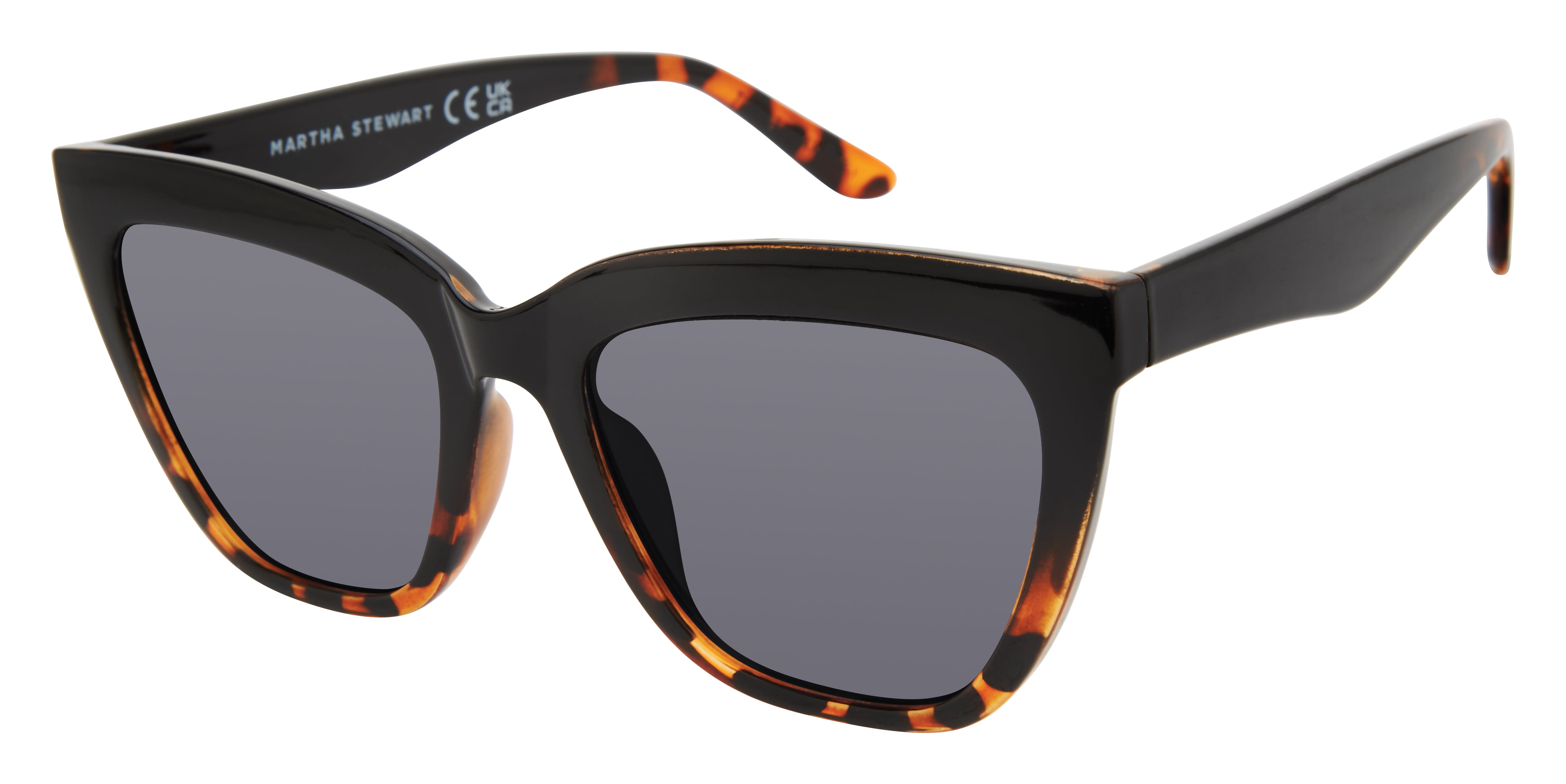 Martha Stewart Women's MS164 Stylish UVA and UVB Protective Cat Eye Fashion Sunglasses, 55mm
