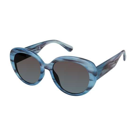 Martha Stewart Women's MS193 Retro Modern UVA and UVB Protective Oval Fashion Sunglasses, 53.7mm