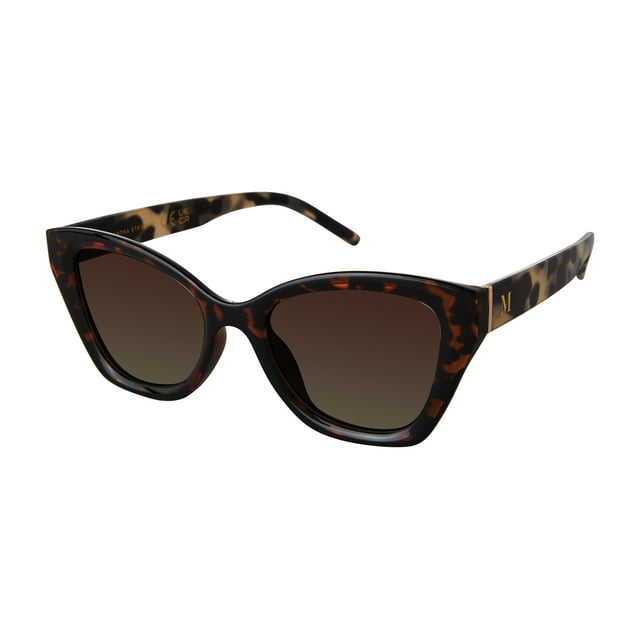 Martha Stewart Women's MS214 Vintage UVA and UVB Protective Cat Eye Fashion Sunglasses, 52mm