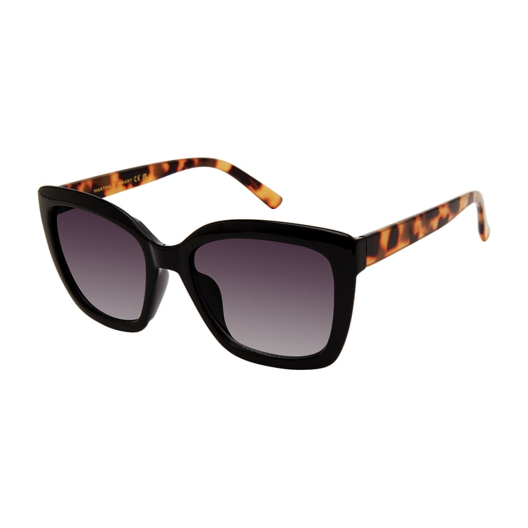 Women\'s Sunglasses Square Black 55mm UVA UVB Protection Stylish Eyewear Martha Stewart women main image 3
