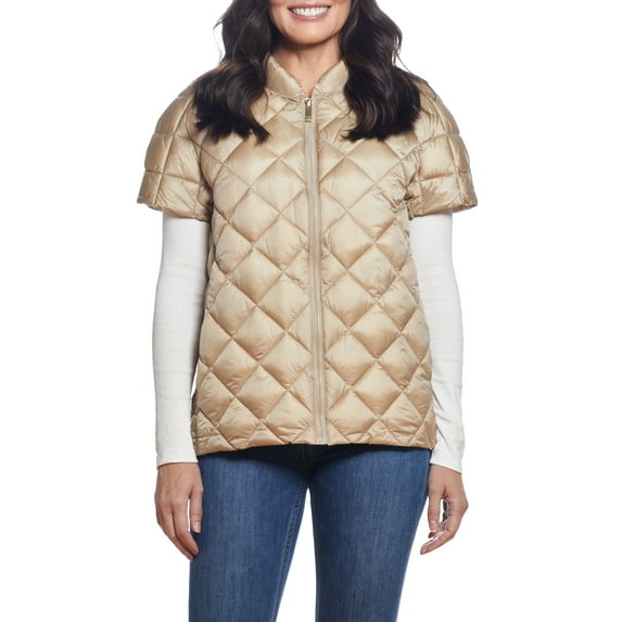 Martha Stewart Women’s Short Sleeve Packable Quilted Vest