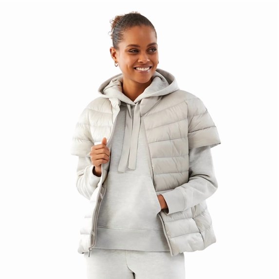 Martha Stewart Women's Short Sleeve Quilted Down Puffer Vest