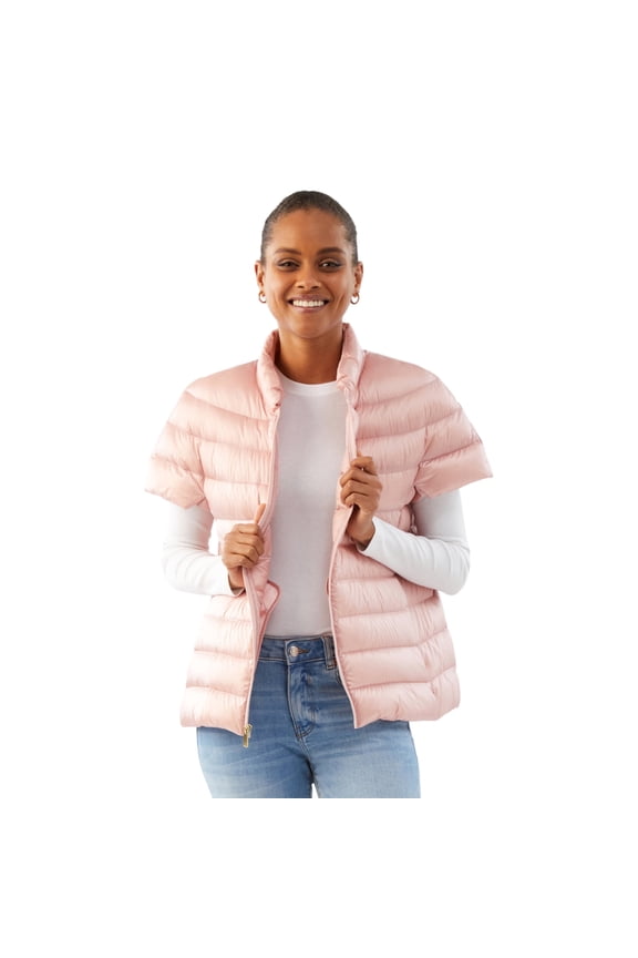 Women's Short Sleeve Quilted Down Puffer Vest