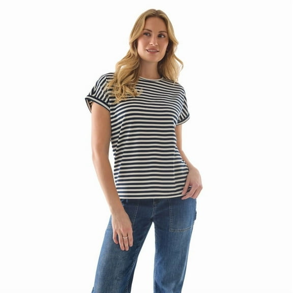 Martha Stewart Women’s Casual Soft Short Sleeve T-Shirt – Summer Basic Tee Top, Relaxed Cotton