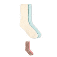 thumbnail image 1 of Martha Stewart Womens 2 Pack Rib Chenille Sock Ivory/Cooling Blue, 1 of 9