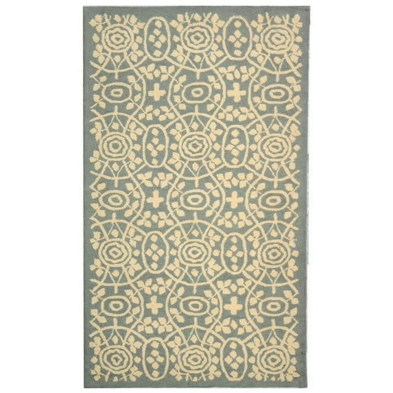Martha Stewart by Bloomery Cotton Rug Aloe 3'9" x 5'9" Handmade 3' x 5', 4' x 6' Indoor Living Room, Bedroom Rectangle Hand-Tufted