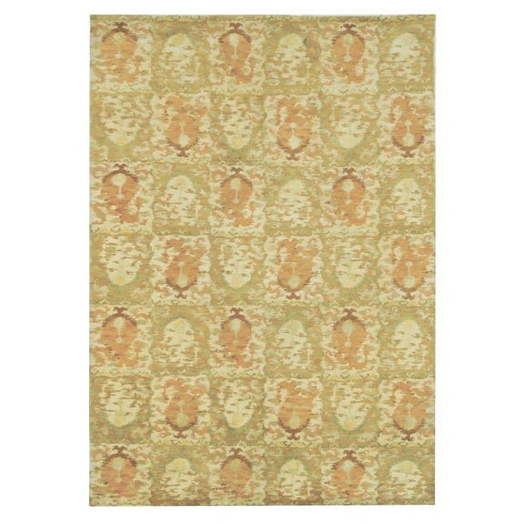 Martha Stewart  by  Hand-knotted Reflection Silk/ Wool Rug Earth 9' x 12' 9' x 12'