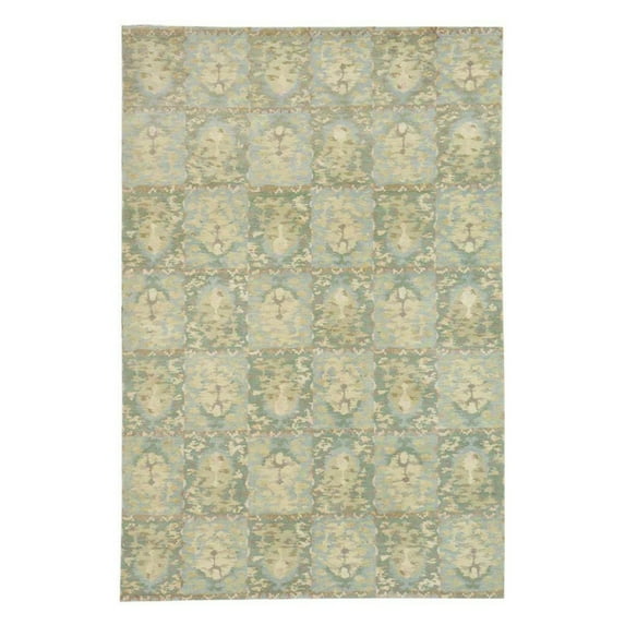 Martha Stewart by Hand-knotted Reflection Silk/ Wool Rug Water 6' x 9' 6' x 9'