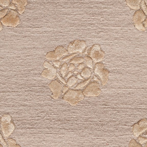 Martha Stewart by Medallions Silk/ Wool Rug Quartz 2'6" x 4'3" 2' x 3', 4' x 6' Indoor Living Room, Bedroom, Dining Room
