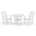 thumbnail image 1 of Martha Stewart by POLYWOOD® Chinoiserie 3-Piece Farmhouse Dining Set in White, 1 of 6