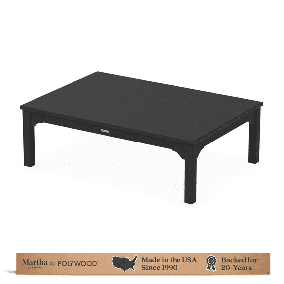 Martha Stewart by POLYWOOD® Chinoiserie Coffee Table in Black